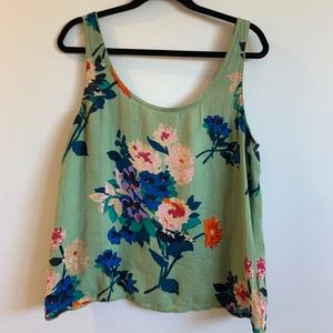 Urban outfitters Green flowered tank